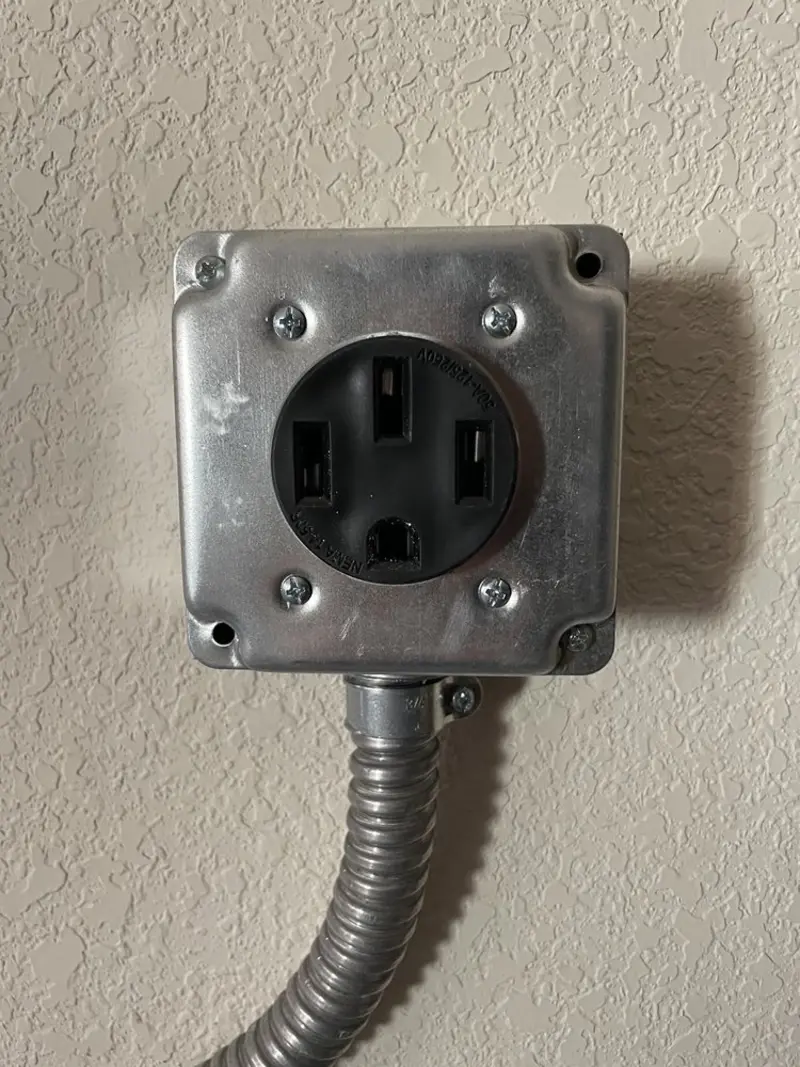 NEMA 14-50 outlet installed for Electrical Panel Upgrade in Spring Valley